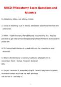 NHCO Phlebotomy Exam &lpar;Latest 2026 &sol; 2027 Update&rpar; Questions & Accurate Correct Answers &lpar;100&percnt; Correct Verified Answers&rpar; Already Graded A&plus;