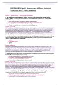 BSN 246 HESI Health Assessment V1 Exam Updated&NewLine;Questions And Correct Answers