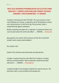 WGU D116 ADVANCED PHARMACOLOGY OA & ACTUAL EXAM &NewLine;2026&sol;2027 &vert; VERIFIED QUESTIONS AND CORRECT DETAILED &NewLine;ANSWERS &vert; PASS GUARANTEED - A&plus; GRADED