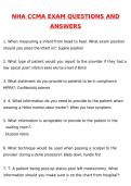 NHA CCMA EXAM &lpar;Latest 2026 &sol; 2027 Update&rpar; Questions & Accurate Correct Answers &lpar;100&percnt; Correct Verified Answers&rpar; Already Graded A&plus;