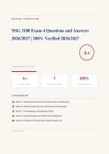 NSG 3100 Exam 4 Actual 2026&sol;2027 &ndash; Complete Questions with Detailed Rationales &vert; 100&percnt; Verified Correct Answers &ndash; Pass Guaranteed &ndash; A&plus; Graded Exam