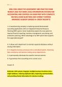 WGU D561 OBJECTIVE ASSESSMENT AND PRACTICE EXAM &NewLine;NEWEST 2026 TEST BANK&vert; D561 INFORMATION SYSTEMS FOR &NewLine;ACCOUNTING AND CONTROL OA EXAM PREP WITH COMPLETE &NewLine;450 REAL EXAM QUESTIONS AND CORRECT VERIFIED &NewLine;ANSWERS&sol; ALREADY GRADED A&plus; &lpar;MOST RECENT&excl;&excl;&rpar; 