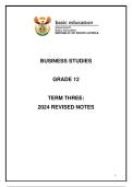 Grade 12 Business Studies Complete Notes - CAPS 2025 &vert; Business Functions & Operations &plus; Exam Tips