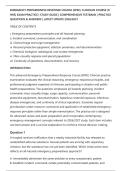 EMERGENCY PREPAREDNESS RESPONSE COURSE &lpar;EPRC&rpar; CLINICIAN COURSE &lpar;8&NewLine;HRS&rpar; EXAM PRACTICE &vert; STUDY GUIDE &vert; COMPREHENSIVE TESTBANK &vert; PRACTICE&NewLine;QUESTIONS & ANSWERS &vert; LATEST UPDATE 2026&sol;2027