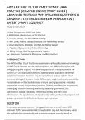 AWS CERTIFIED CLOUD PRACTITIONER EXAM&NewLine;PRACTICE &vert; COMPREHENSIVE STUDY GUIDE &vert;&NewLine;ADVANCED TESTBANK WITH PRACTICE QUESTIONS &&NewLine;ANSWERS &vert; CERTIFICATION EXAM PREPARATION &vert;&NewLine;LATEST UPDATE 2026&sol;2027