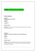 CHEM 120 Final Exam Review