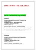 CHEM 120 Week 4 DQ&colon; Acids & Bases