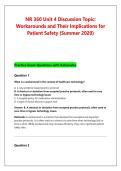 NR 360 Unit 7 Discussion&colon; &NewLine;Technology Benefits and Future &NewLine;Trends