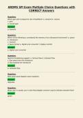 ARDMS SPI Exam Multiple Choice Questions with&NewLine;CORRECT Answers