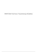 NRNP 6645 Final Exam Guide &vert; Psychotherapy Modalities Study Notes & Q&A