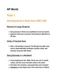 AP World History Notes &lpar;Units 1-9&rpar; &lbrack;Synthesis of information on the AP World Exam&rsqb; 