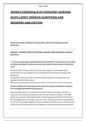 WONG'S ESSENTIALS OF PEDIATRIC NURSING &NewLine;EXAM LATEST VERSION QUESTIONS AND &NewLine;ANSWERS 2026 EDITION