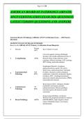 AMERICAN BOARD OF PATHOLOGY &lpar;ABPATH&rpar; &NewLine;AP&sol;CP CERTIFICATION EXAM 2026  QUESTIONS &NewLine;LATEST VERSION QUESTIONS AND ANSWERS 
