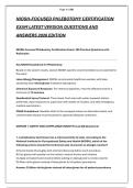 NIOSH-FOCUSED PHLEBOTOMY CERTIFICATION &NewLine;EXAM LATEST VERSION QUESTIONS AND &NewLine;ANSWERS 2026 EDITION 