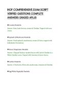 IHOP COMPREHENSIVE EXAM SCRIPT&NewLine;VERIFIED QUESTIONS COMPLETE&NewLine;ANSWERS GRADED APLUS