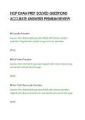 IHOP EXAM PREP SOLVED QUESTIONS&NewLine;ACCURATE ANSWERS PREMIUM REVIEW
