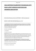 NHA CERTIFIED PHLEBOTOMY TECHNICIAN &lpar;CPT&rpar; &NewLine;EXAM LATEST VERSION QUESTIONS AND &NewLine;ANSWERS 2026 EDITION