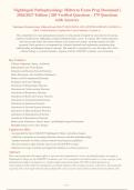 Nightingale Pathophysiology Midterm Exam Prep Document &vert;&NewLine;2026&sol;2027 Edition &vert; Verified Questions - 179 Questions&NewLine;with Answers