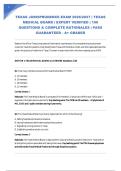 TEXAS JURISPRUDENCE EXAM 2026&sol;2027 &vert; TEXAS MEDICAL BOARD &vert; EXPERT VERIFIED &vert; 100 QUESTIONS & COMPLETE RATIONALES &vert; PASS GUARANTEED - A&plus; GRADED