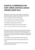 ILLINOIS PEL COMPREHENSIVE EXAM&NewLine;SCRIPT VERIFIED QUESTIONS COMPLETE&NewLine;ANSWERS GRADED APLUS&NewLine;