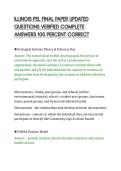 ILLINOIS PEL FINAL PAPER UPDATED&NewLine;QUESTIONS VERIFIED COMPLETE&NewLine;ANSWERS 100 PERCENT CORRECT
