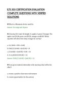 ILTS 305 CERTIFICATION EVALUATION&NewLine;COMPLETE QUESTIONS WITH VERIFIED&NewLine;SOLUTIONS&NewLine;