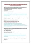 Food Safety Manager Actual Exam Questions and Answer Latest Update
