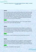 COMMUNITY NUR 206 EXAM 1 ACTUAL TEST PAPER QUESTIONS CORRECT ANSWERS GRADED A