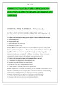 COMMUNITY & PUBLIC HEALTH EXAM 2026 &NewLine;QUESTIONS LATEST VERSION QUESTIONS AND &NewLine;ANSWERS 