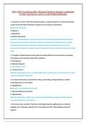 RNC Actual Exam Questions and Answer Latest Update