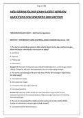 HESI GERONTOLOGY EXAM LATEST VERSION &NewLine;QUESTIONS AND ANSWERS 2026 EDITION