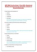 AMT RMA Practice Exam 1 Actual Exam Questions and Answer Latest Update