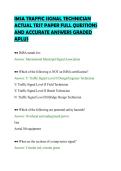 IMSA TRAFFIC SIGNAL TECHNICIAN&NewLine;ACTUAL TEST PAPER FULL QUESTIONS&NewLine;AND ACCURATE ANSWERS GRADED&NewLine;APLUS&NewLine;