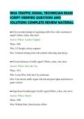 IMSA TRAFFIC SIGNAL TECHNICIAN EXAM&NewLine;SCRIPT VERIFIED QUESTIONS AND&NewLine;SOLUTIONS COMPLETE REVIEW MATERIAL&NewLine;