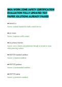 IMSA WORK ZONE SAFETY CERTIFICATION&NewLine;EVALUATION FULLY UPDATED TEST&NewLine;PAPER SOLUTIONS ALREADY PASSED&NewLine;