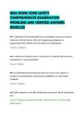 IMSA WORK ZONE SAFETY&NewLine;COMPREHENSIVE EXAMINATION&NewLine;PROBLEMS AND VERIFIED ANSWERS&NewLine;BUNDLED