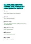 IMSA WORK ZONE SAFETY LATEST&NewLine;ASSESSMENT SCRIPT QUESTIONS WITH&NewLine;COMPLETE SOLUTIONS GRADED A&plus;
