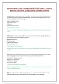 National Real Estate Actual Exam Questions and Answer Latest Update