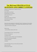 Nur 306 Exam UPDATED ACTUAL &NewLine;QUESTIONS AND CORRECT ANSWERS