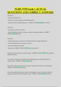 NURS 3730 Exam 1 ACTUAL &NewLine;QUESTIONS AND CORRECT ANSWERS