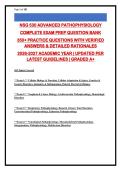 NSG 530&semi; PATHOPHYSIOLOGY 350&plus; Practice Questions with Verified Answers & Detailed Rationales - Complete Nursing & Medical Exam Review &lpar;Exams 1-4&rpar;