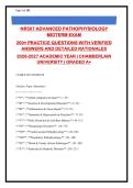 NR507&semi; PATHOPHYSIOLOGY 200&plus; Practice Questions with Verified Answers & Detailed Rationales - Advanced Nursing & Medical Exam Prep