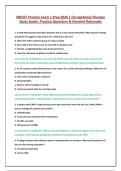 NBCOT Practice Exam 1  Actual Exam Questions and Answer Latest Update
