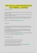 AWR 160 Exam UPDATED QUESTIONS &NewLine;AND CORRECT ANSWERS