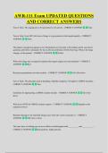 AWR-111 Exam UPDATED QUESTIONS &NewLine;AND CORRECT ANSWERS