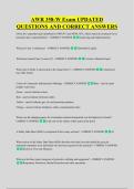 AWR 358-W Exam UPDATED &NewLine;QUESTIONS AND CORRECT ANSWERS