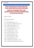 PATHOLOGY & PATHOPHYSIOLOGY 300&plus; Practice Questions with Verified Answers & Detailed Rationales - USMLE&comma; NCLEX & Nursing Exam Prep