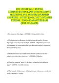 CDC 4Y051P Vol&period; 1 DENTAL ADMINISTRATION EXAM WITH ACCURATE QUESTIONS AND ANSWERS &lpar;VERIFIED ANSWERS&rpar; &vert; LATEST &lpar;2026&sol;2027&rpar; UPDATED VERSION &vert; 100&percnt; GUARANTEED PASS &lbrace;JUST RELEASED&rcub;