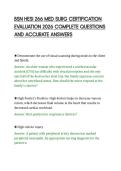BSN HESI 266 MED SURG CERTIFICATION&NewLine;EVALUATION 2026 COMPLETE QUESTIONS&NewLine;AND ACCURATE ANSWERS&NewLine;
