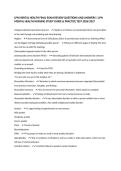 LPN Mental Health Final Exam Questions and Answers &vert; Nursing Study Guide 2026&sol;2027&NewLine;
